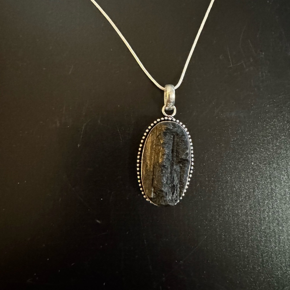 Black Tourmaline Pendant Necklace